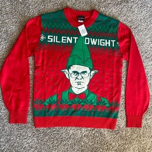The Office “Silent Dwight” Schrute NWT Ugly Christmas Sweater, Men’s M